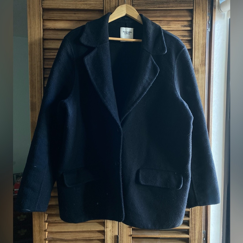 Abercrombie & Fitch Black Blazer Coat